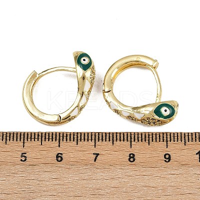 Brass Micro Pave Cubic Zirconia Hoop Earrings EJEW-B146-02G-03-1