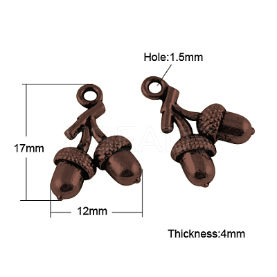 Tibetan Style Alloy Pendants TIBEP-44681-R-FF-1