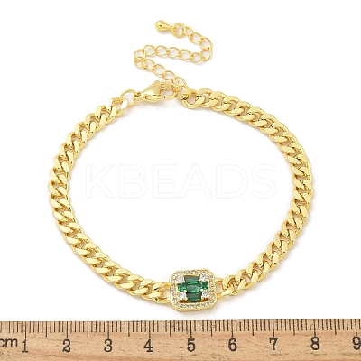 Brass Micro Pave Cubic Zirconia Bracelets BJEW-S158-05G-1