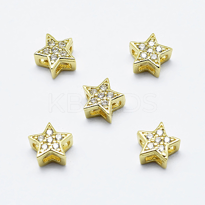 Brass Micro Pave Cubic Zirconia Pendants X1-ZIRC-G130-09G-NR-1