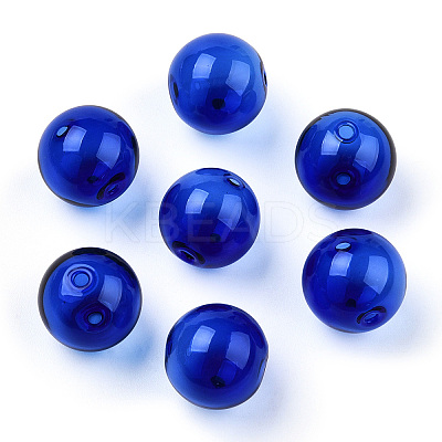 Transparent Blow High Borosilicate Glass Globe Beads X-GLAA-T003-09F-1