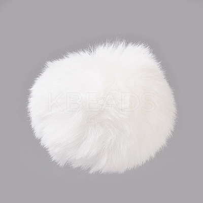 Handmade Faux Rabbit Fur Pom Pom Ball Covered Pendants WOVE-F020-A19-1