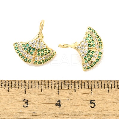 Brass Micro Pave Cubic Zirconia Peg Bails Pendants KK-Z073-33G-1