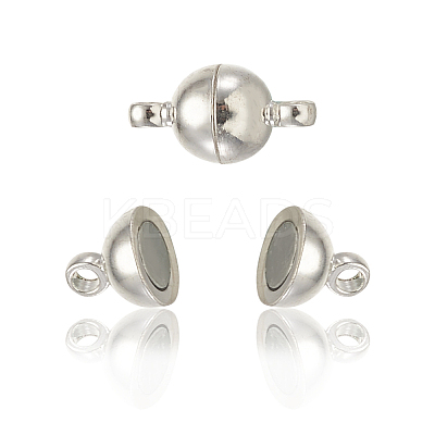 Brass Magnetic Clasps with Loops KK-TA0007-35-NF-1