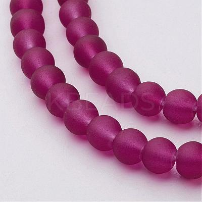 Baking Paint Transparent Glass Bead Strands X-GLAA-S031-6mm-39-1