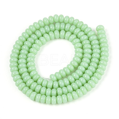 Opaque Spray Painted Glass Beads GLAA-ZX008-4mm-18U-1