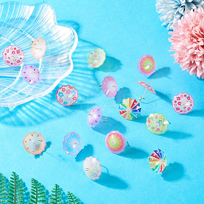 20Pcs 10 Styles Acrylic Pendants MACR-TA0002-20-1