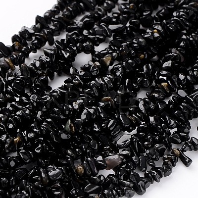 Natural Obsidian Bead Strands F079-1
