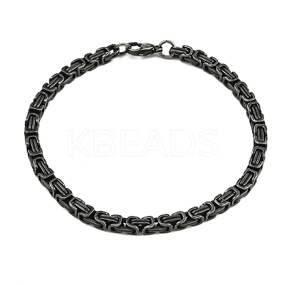 304 Stainless Steel Chain Bracelets for Women Men BJEW-Z143-31AS-1