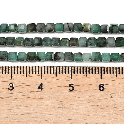 Natural Emerald Beads Strands G-B175-C04-3x3mm-1