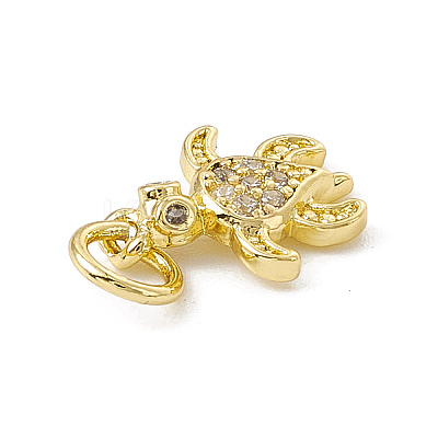 Brass Micro Pave Cubic Zirconia Charms ZIRC-F132-32G-1