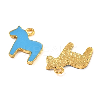 Alloy Enamel Animal Horse Pendants ENAM-M004-06G-1