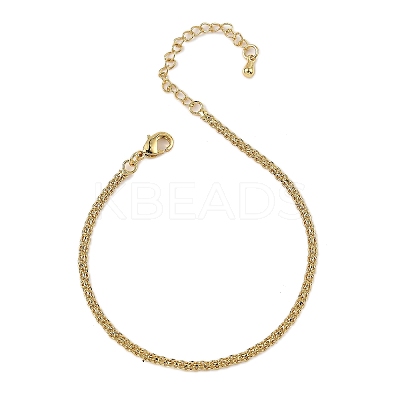 Brass Rope Chain Bracelets for Women BJEW-G735-08G-1
