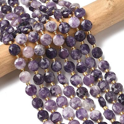 Natural Lepidolite Beads Strands G-C116-A09-02-1