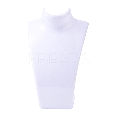 Organic Glass Necklace & Earring Standing Bust Displays X-NDIS-E006-2A-1