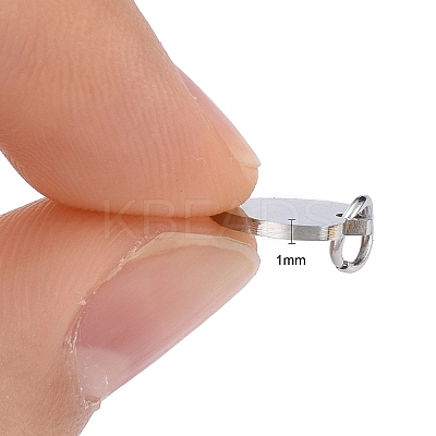 Anti-Tarnish 304 Stainless Steel Stamping Blank Tag Charms STAS-I311-18P-1