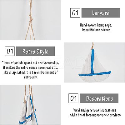 12Pcs 3 Styles Mediterranean Style Natural Wood Pendant Ornaments AJEW-PH0001-55-1