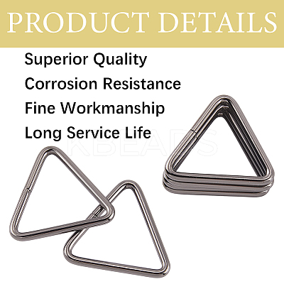 12Pcs Triangle Iron Linking Rings IFIN-CP0002-96B-1