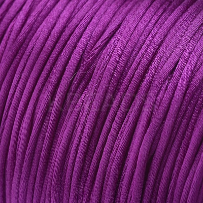 Round Nylon Satin Rattail Cord LS-NWIR-WH0009-15A-17-1