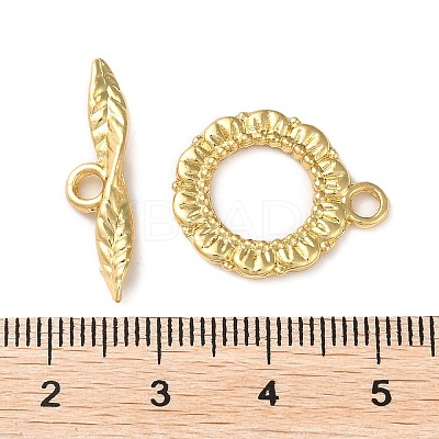 Rack Plating Brass Toggle Clasps KK-K346-21G-1