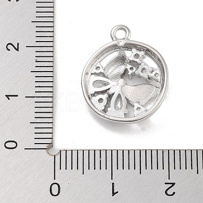Brass Pave Clear Cubic Zirconia Pendants LS-KK-Z061-19P-1