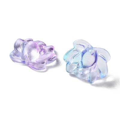 Transparent Glass Connector Charms GLAA-A015-01A-1