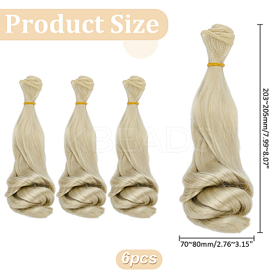 6Pcs Doll Wig Hair DIY-ME0001-59A-1
