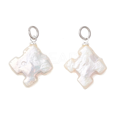 Natural Baroque Keshi Pearl Pendants PALLOY-JF04919-01-1