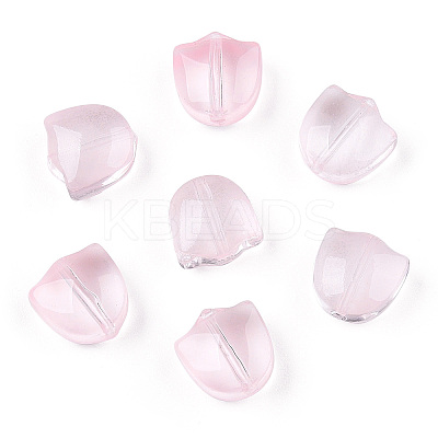 Spray Painted Transparent Glass Beads GLAA-T022-26-A01-1