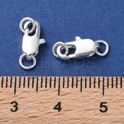 Rack Plating Brass Lobster Claw Clasps KK-F090-24S-01-1