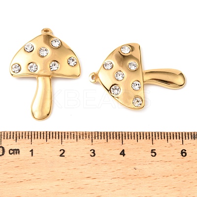 304 Stainless Steel Rhinestone Pendants STAS-Z145-15G-01-1