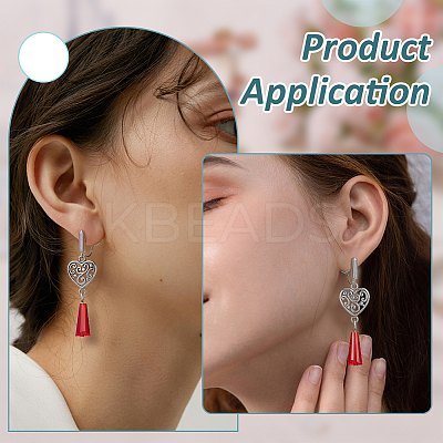 20Pcs 2 Colors Brass Clip-on Earring Converters Findings KK-BC0014-96B-1