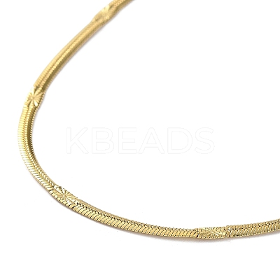 304 Stainless Steel Flat Snake Chain Necklaces for Women LS-NJEW-D058-04G-1