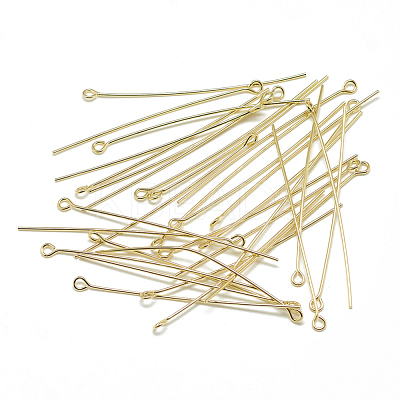 Brass Eye Pins KK-T032-001G-1