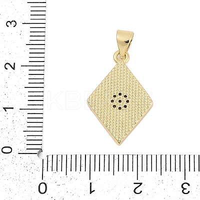 Brass Micro Pave Cubic Zirconia Pendants KK-I723-43G-1