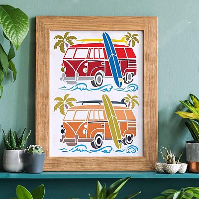 Large Plastic Reusable Drawing Painting Stencils Templates DIY-WH0202-231-1