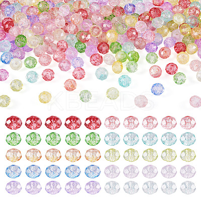 250Pcs 10 Colors Transparent Glass Beads GLAA-TA0002-86-1