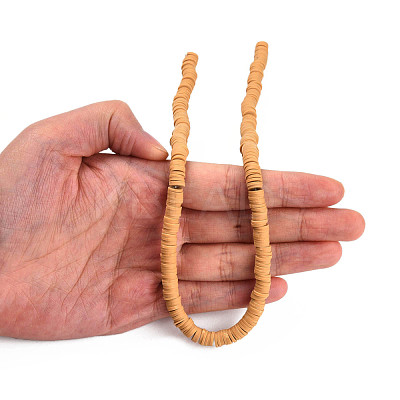 Handmade Polymer Clay Beads Strands CLAY-R089-6mm-118-1