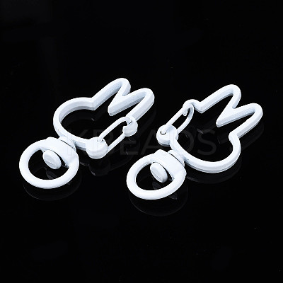 Spray Painted Eco-Friendly Alloy Swivel Snap Hooks Clasps PALLOY-T080-12M-NR-1