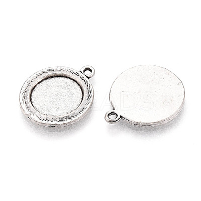 Tibetan Style Alloy Pendant Cabochon Settings PALLOY-N178-05AS-1