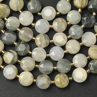 Natural Green Rutilated Quartz Beads Strands G-C116-A145-01-1