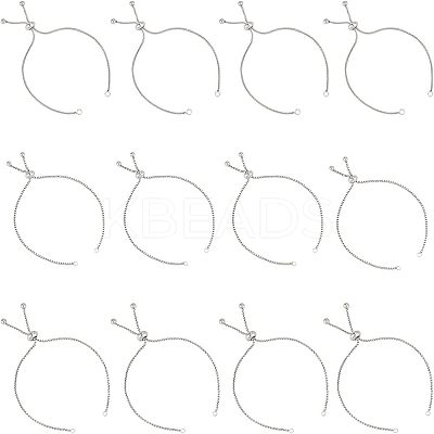 12Pcs 3 Style Adjustable 304 Stainless Steel Bracelet Making MAK-UN0001-32-1