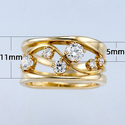 Alloy and Crystal Rhinestone Finger Rings FS-WG8CE30-04-1