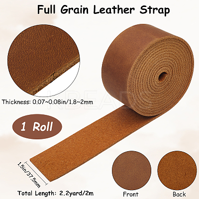 1.6M Flat AB Grade Cowhide Leather Cord AJEW-WH0007-59C-06-1