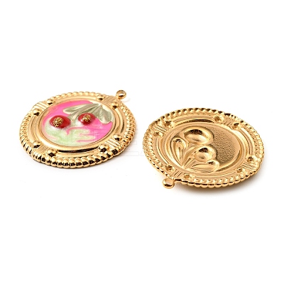304 Stainless Steel Enamel  Pendants STAS-Z145-12G-01-1