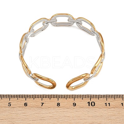 304 Stainless Steel Cuff Bangles for Women BJEW-G757-04GP-1
