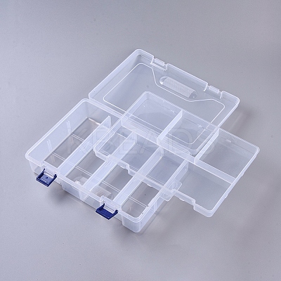 Plastic Double Layer Organizer Boxes LS-CON-WH0069-88-1