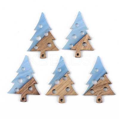 Resin & Walnut Wood Pendants RESI-S389-030A-1