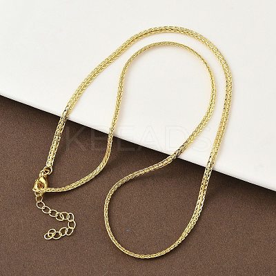 2.8MM Brass Wheat Chain Necklaces for Women NJEW-K271-16G-1