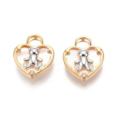 Natural Shell Pendants KK-G436-19G-1